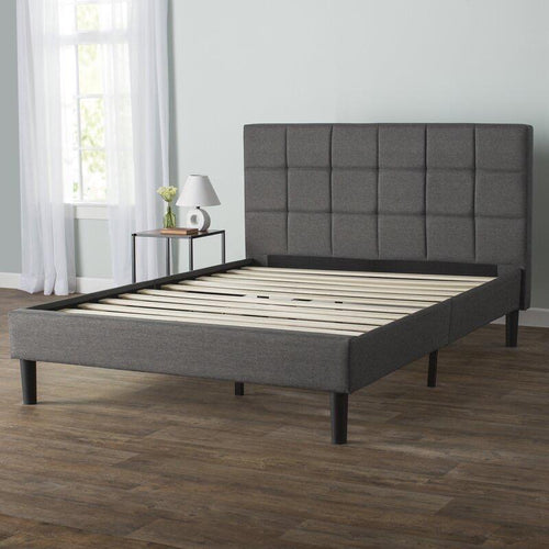 Cama Iruma de Hanabi Living con estructura moderna y cabecera acolchada en un dormitorio elegante.