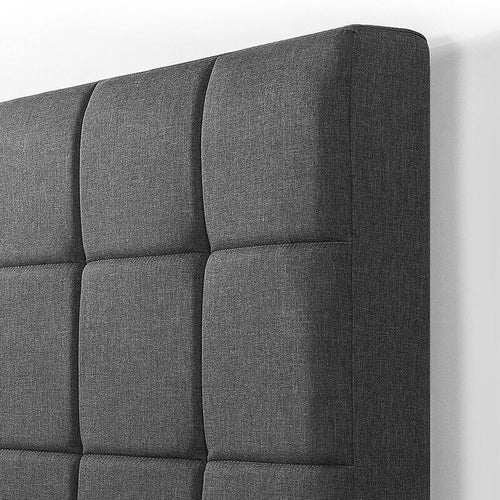 Cama Iruma de Hanabi Living con estructura moderna y cabecera acolchada en un dormitorio elegante.