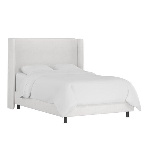 Cama Miku de Hanabi Living con estructura moderna y ropa de cama blanca en un dormitorio elegante.