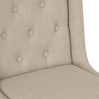 Silla de comedor Armin de Hanabi Living, con asiento y respaldo acolchados en tela gris, estructura de madera clara.