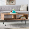 Mesa de centro Hanabi Living Hibi con superficie de madera clara y diseño moderno en estilo minimalista.