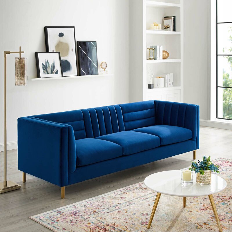 Sofa Kanto hikari living terciopelo moderno