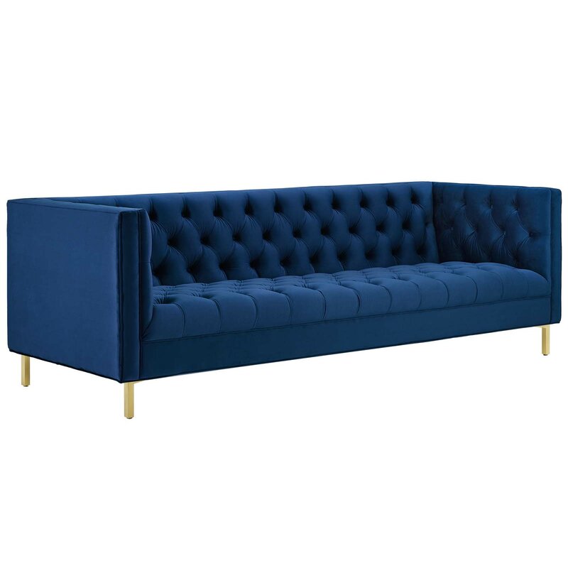 Sofa Hisoka hikari living terciopelo vintage