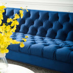 Sofa Hisoka hikari living terciopelo vintage