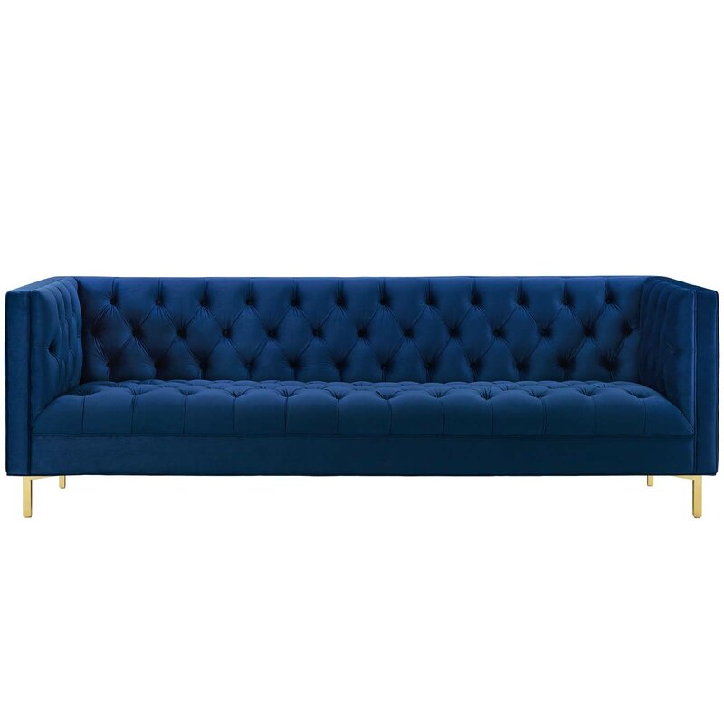 Sofa Hisoka hikari living terciopelo vintage