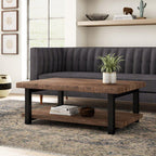 Mesa de centro Hanabi Living Kakashi, con superficie de madera y diseño moderno, ubicada en una sala de estar.