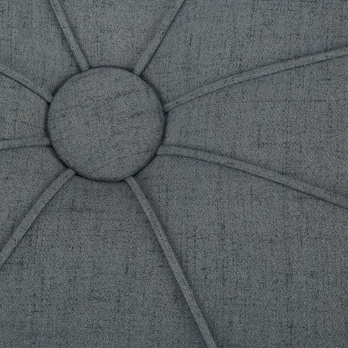 Otomanas Hanabi Living, cojín de tela en color gris claro, con detalles de costura, para decoración y descanso en sala.
