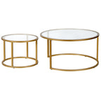 Mesa de centro Futago de Hanabi Living con superficie de madera clara y patas negras.