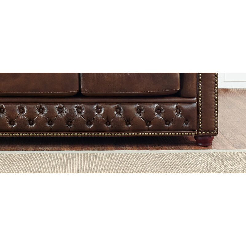 Sofa chester classic hikari living cuero natural