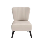 Poltrona Udea de Hanabi Living con tapizado en color blanco y estructura moderna para sala o sala de estar.